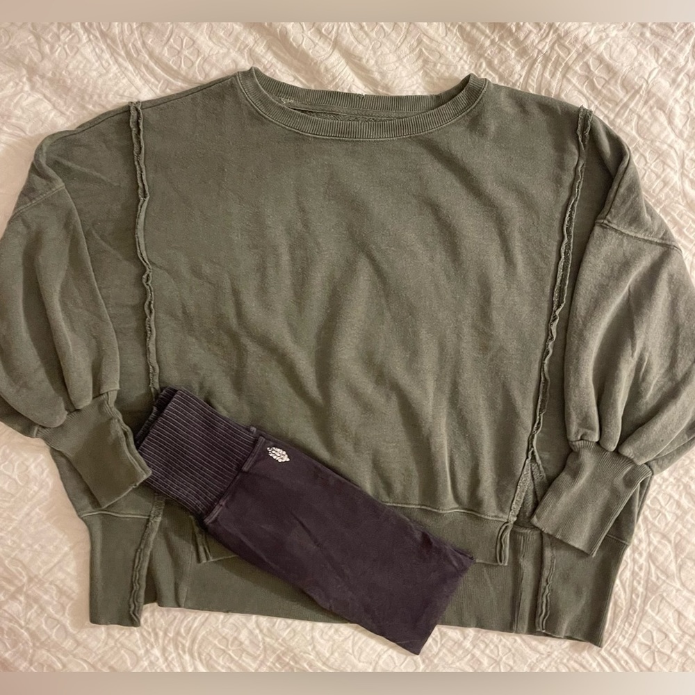 Free People We The Free Camden Sweatshirt Adventurer Size Large NWOT - Picture 9 of 13